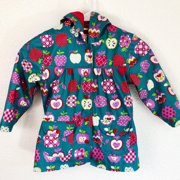 Hatley Other - 🔥 Hatley: Teal and Red - Apple Rain Jacket